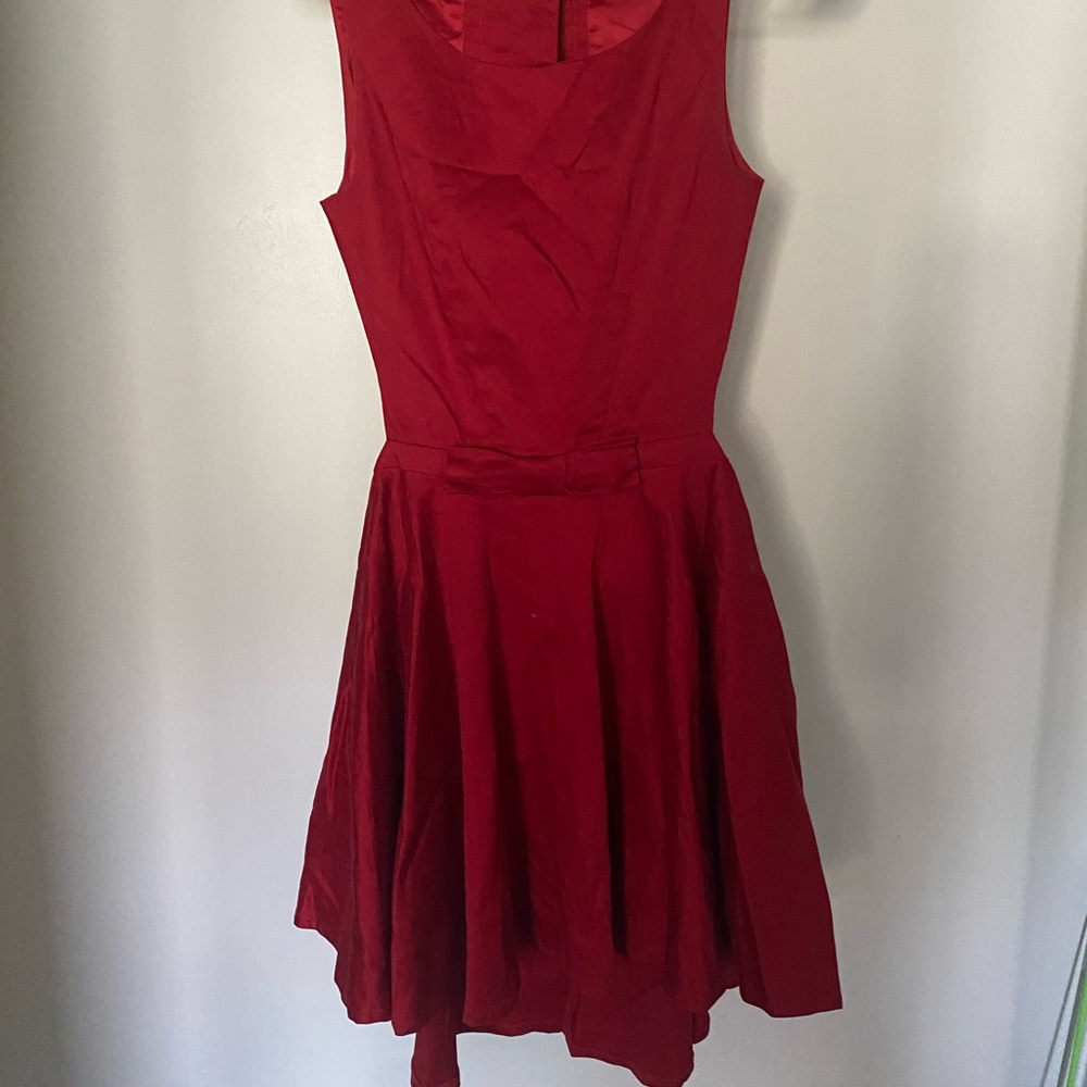 Classic Red Dress with a Bow